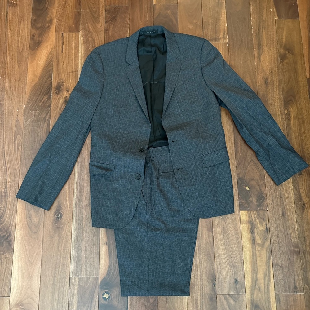 Hugo Boss Blue & Gray Checkered Suit (jacket & pants)